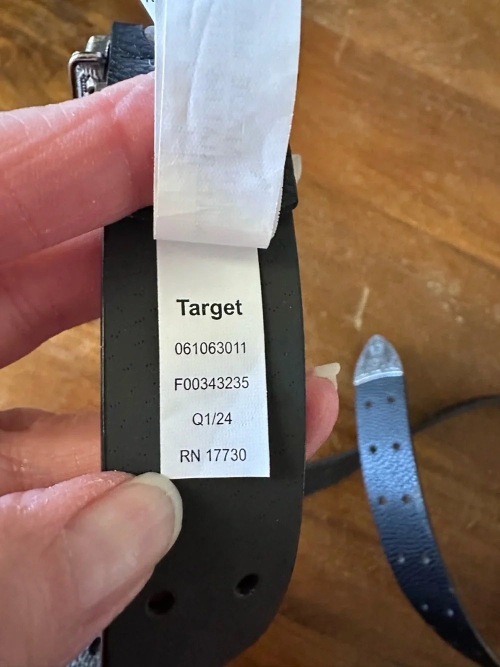Target Black Leather Western Belt with Ornate Silver Buckle size L‎ NWT
